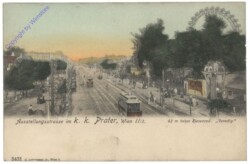 Wien 2, Ausstellungsstraße im k.k. Prater, Riesenrad. "Venedig"