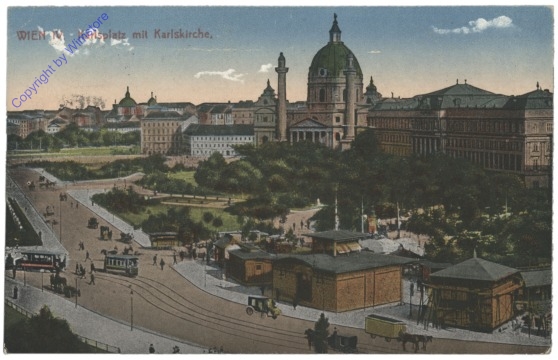 Wien 4, Karlsplatz mit Karlskirche