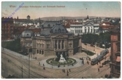 Wien 7, Deutsches Volkstheater mit Raimund-Denkmal