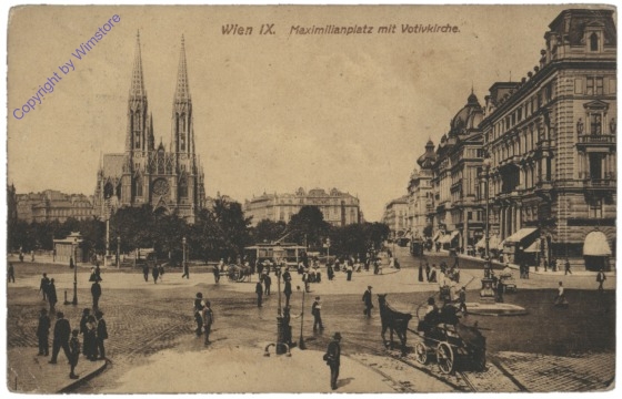 Wien 9, Maximilianplatz mit Votivkirche