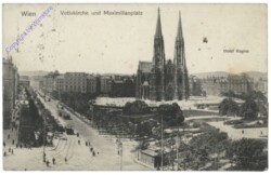Wien 9, Votivkirche und Maximilianplatz, Hotel Regina
