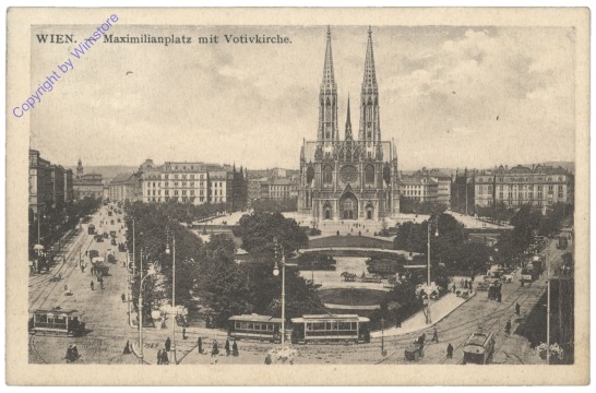 Wien 9, Maximilianplatz mit Votivkirche