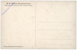 Wien 10, K.k. Eilpost 18. Jahrhundert, Spinnerin am Kreuz