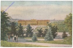 Wien 13, Schönbrunn, Schloss mit Blumenanlage