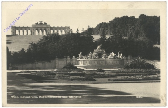 ak116785 Wien 13, Schönbrunn, Neptunbrunnen und Gloriette
