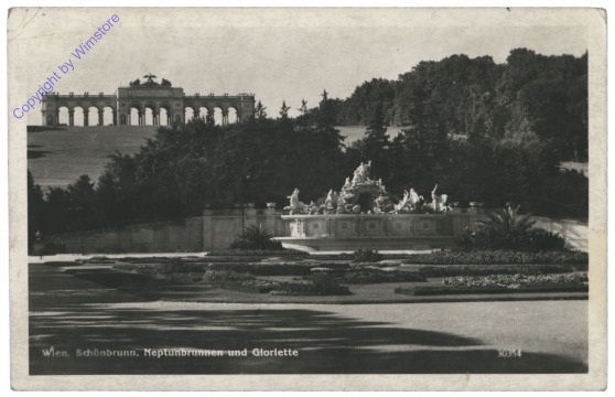 ak116798 Wien 13, Schönbrunn, Neptunbrunnen und Gloriette