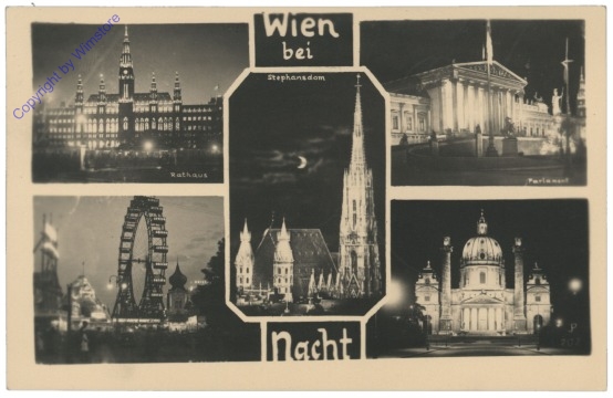 ak116927 Wien, Multiansicht, Wien bei Nacht