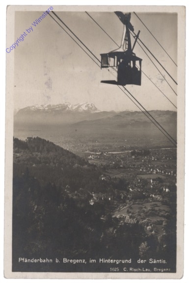 Bregenz, Pfänderbahn, im Hintergrund der Säntis