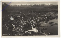 Bregenz, mit den Alpen