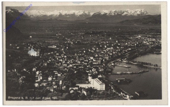 Bregenz, mit den Alpen