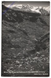 Schruns, Blick von Grabs auf Schruns im Montafon und Arlberg