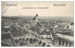 Eisenstadt, Gesamtansicht vom Schloß gesehen