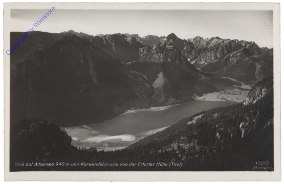 Achensee, Blick auf Achensee und Karwendelgruppe von der Erfurter Hütte