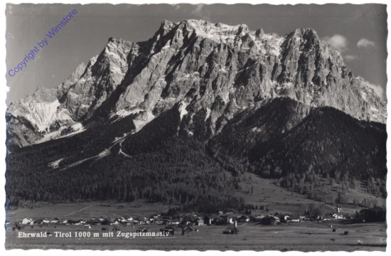 Ehrwald, mit Zugspitzmassiv