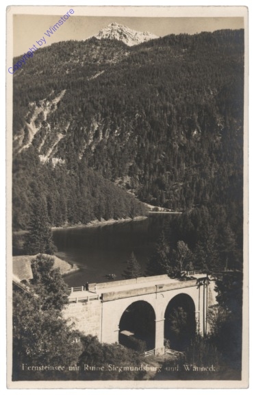 Nassereith, Fernsteinsee mit Ruine Siegmundsburg und Wanneck