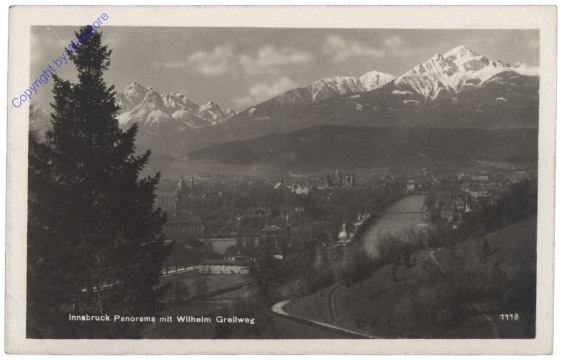 Innsbruck, Panorama mit Wilhelm Greilweg