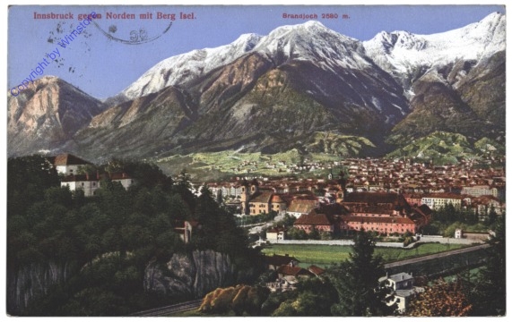 Innsbruck, gegen Norden mit Berg Isel