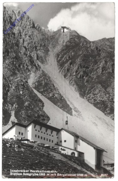 Innsbruck, Nordkettenbahn, Station Seegrube mit Bergstation