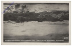 Innsbruck, Nordketten-Seilschwebebahn Hafelekar, Bick auf die Alpen, Wolkenmeer u. Wolkentreiben