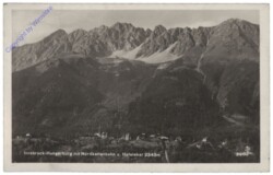Innsbruck, Hungerburg mit Nordkettenbahn u. Hafelekar