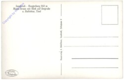 Innsbruck, Hungerburg, Maria-Brunn mit Blick auf Seegrube u. Hafelekar