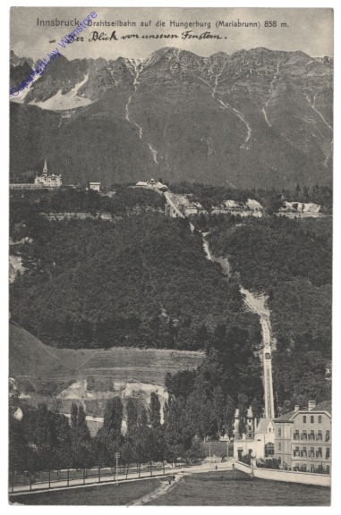 Innsbruck, Drahtseilbahn auf die Hungerburg (Mariabrunn)