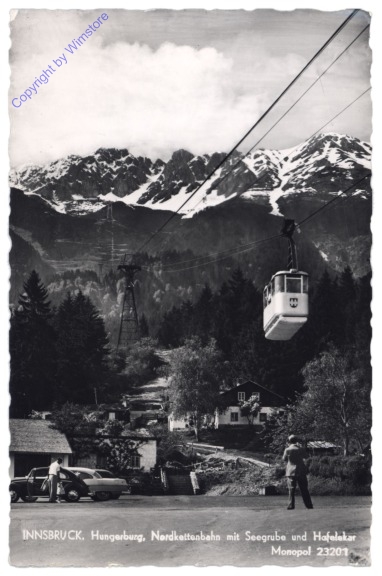 Innsbruck, Hungerburg, Nordkettenbahn mit Seegrube und Hafelekar