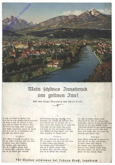 Innsbruck, Mein schönes Innsbruck am grünen Inn!