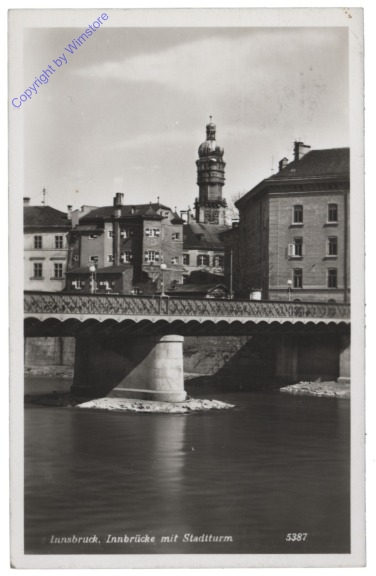 Innsbruck, Innbrücke mit Stadtturm