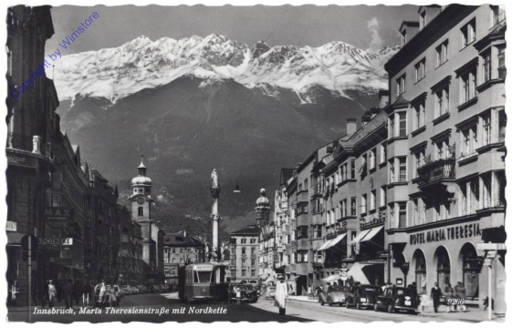 Innsbruck, Maria Theresienstraße mit Nordkette