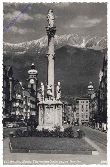 Innsbruck, Maria Theresienstraße gegen Norden