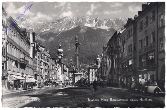 Innsbruck, Maria-Theresienstraße gegen Nordkette