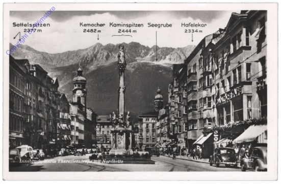 Innsbruck, Maria-Theresienstraße mit Nordkette