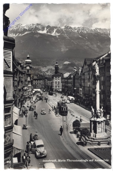 Innsbruck, Maria-Theresienstraße mit Annasäule