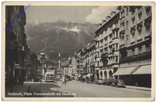 Innsbruck, Maria Theresienstraße mit Nordkette