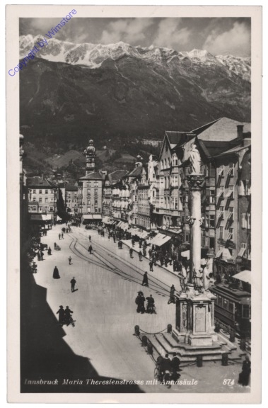 Innsbruck, Maria Theresienstrasse mit Annasäule