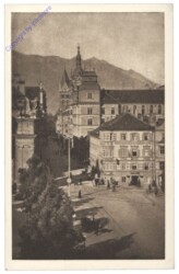Innsbruck, Maria Theresienstrasse, Werbekarte Gasthof "Goldene Krone"