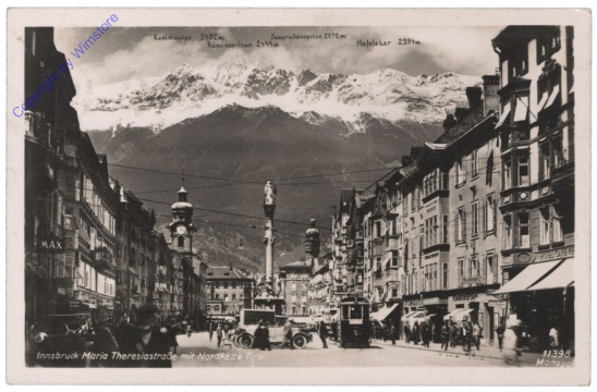 Innsbruck, Maria Theresienstrasse mit Nordkette