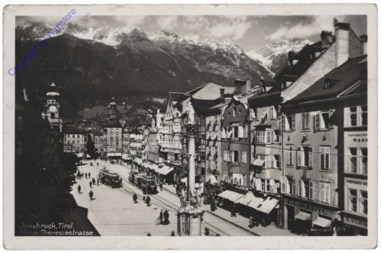 Innsbruck, Maria Theresienstrasse mit Nordkette