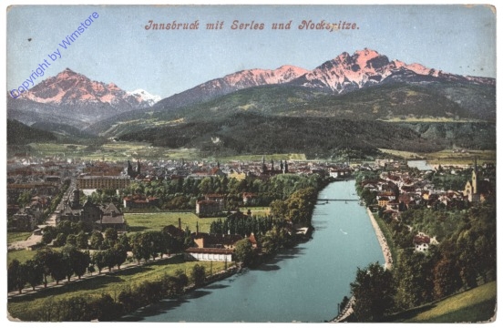 Innsbruck, mit Serles und Nockspitze