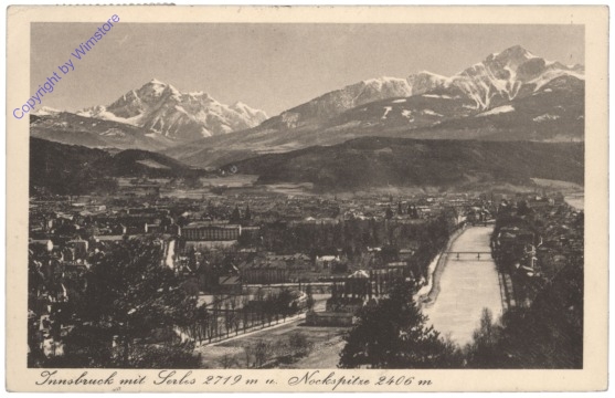 Innsbruck, mit Serles u. Nockspitze
