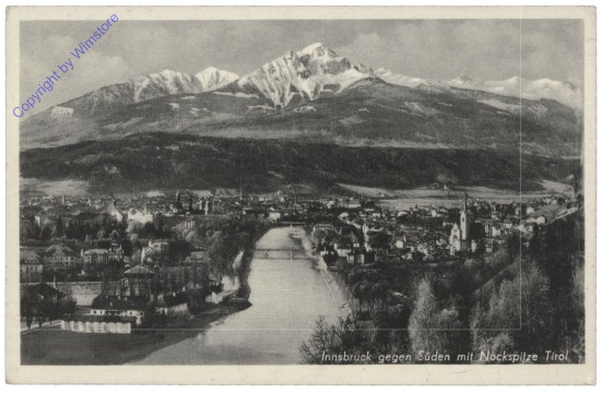 ak118090 Innsbruck, gegen Süden mit Nockspitze
