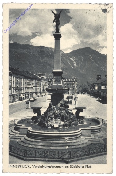 Innsbruck, Vereinigungsbrunnen am Südtiroler-Platz