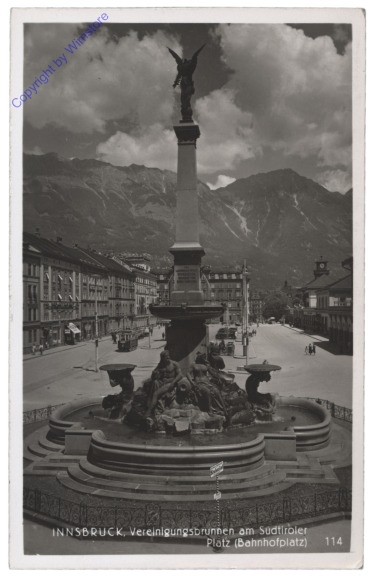 Innsbruck, Vereinigungsbrunnen am Südtiroler-Platz