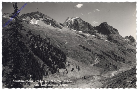 St. Anton, Konstanzerhütte mit Scheibler und Kuchenspitze