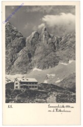 Karwendel, Lamsenhütte m.d. Hüttenturm