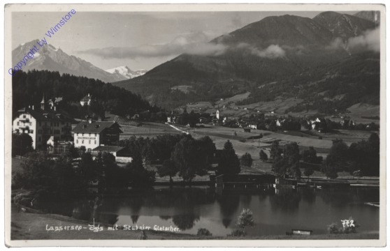 Igls, Lansersee mit Stubaier Gletscher