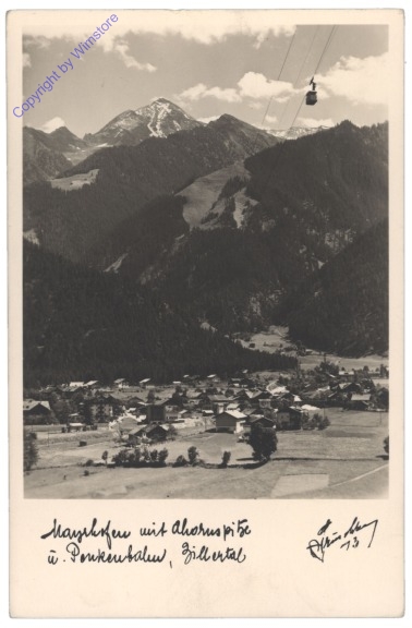 Mayrhofen, mit Ahornspitze und Penkenbahn