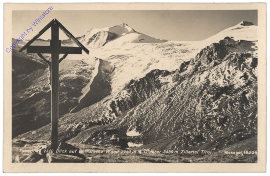 Hintertux, Blick auf gefrorene Wand & Olperer