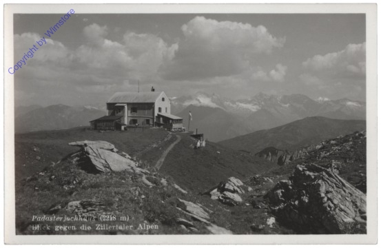 Gschnitz, Padasterjochhaus, Blick gegen die Zillertaler Alpen